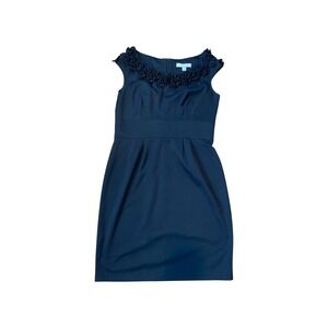 AA Studio Black‎ Dress Sleeveless Ruffle Neck Cocktail Party Career